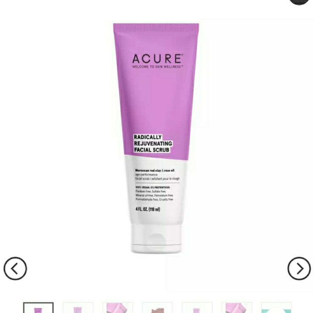 Acure radically rejuvenating facial scrub